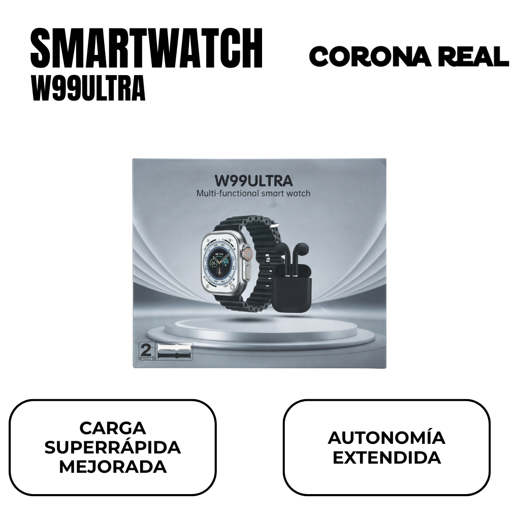 SMARTWATCH CON AUDÍFONOS Ref: W99ULTRA