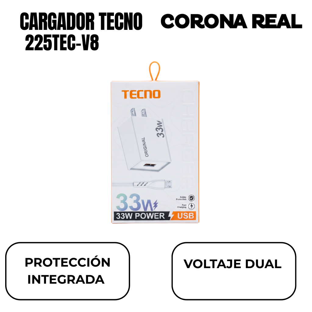 CARGADOR TECNO Ref: 225TEC-V8