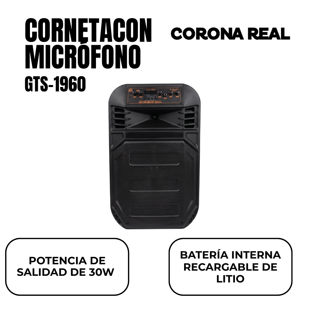 CORNETA CON MICRÓFONO 12¨ Ref:GTS-1960