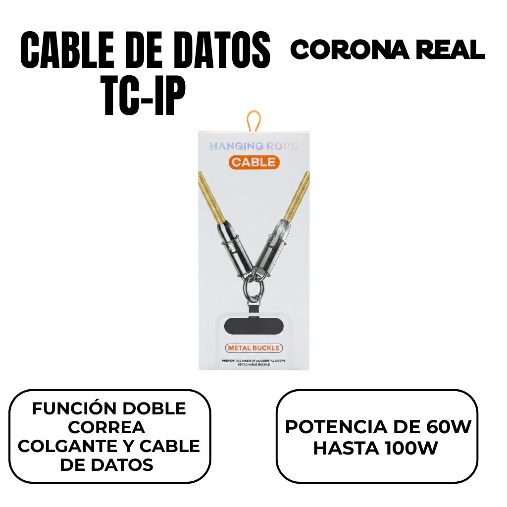 CABLE DE CARGA 2 EN 1 Ref: TC-IP