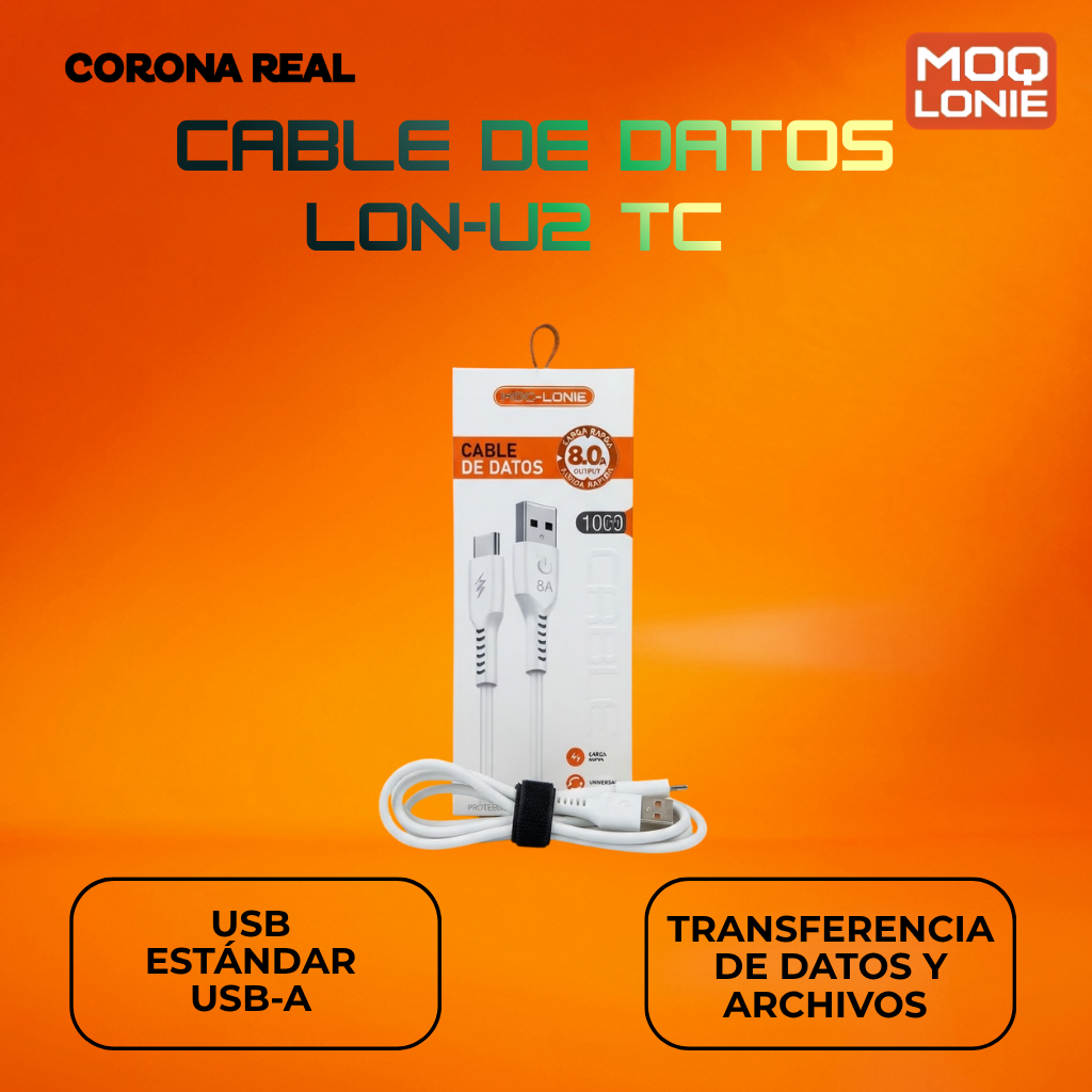 CABLE DE DATOS MOQ LONIE Ref: LON-U2 TC