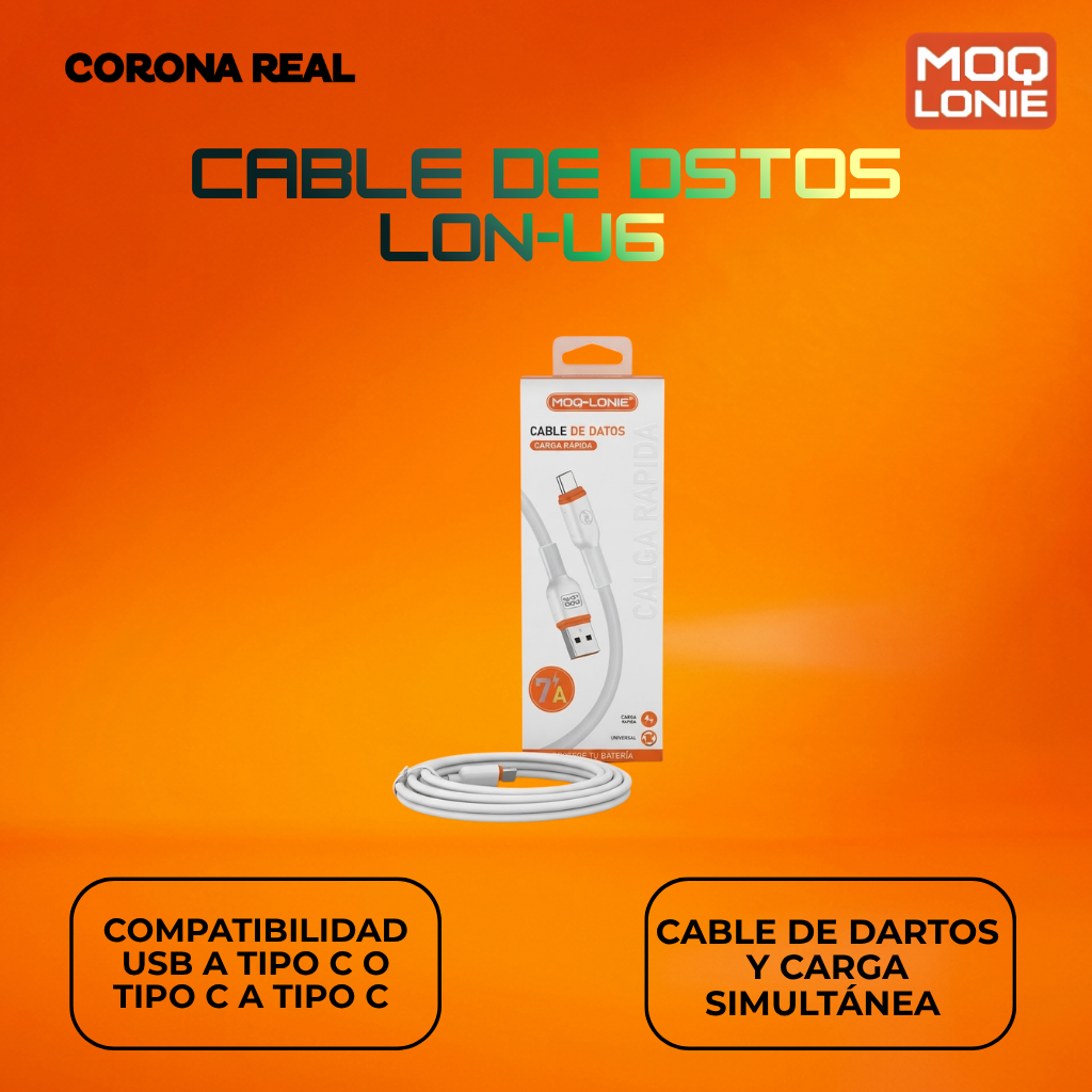 CABLE DE DATOS MOQ LONIE Ref: LON-U6