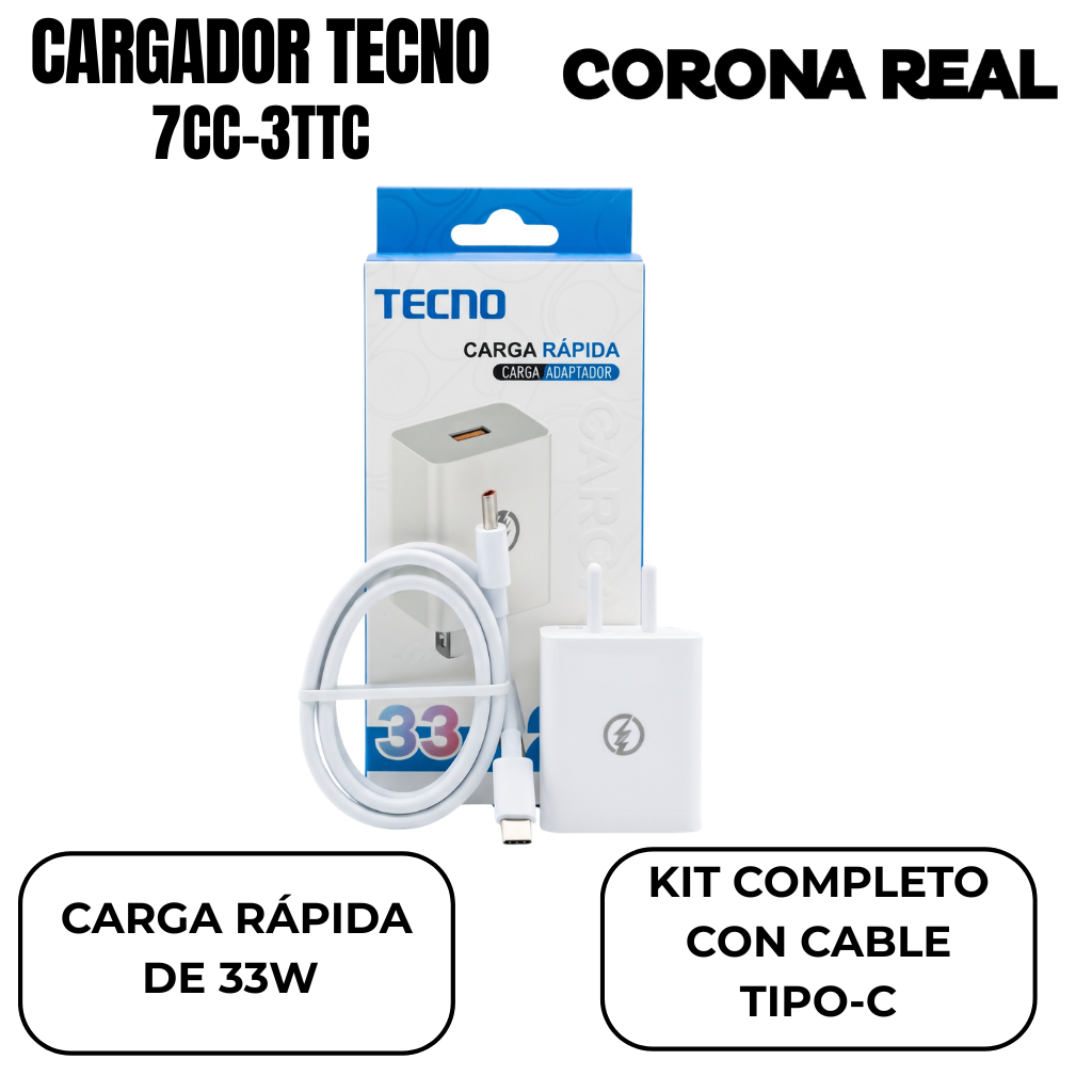 CARGADOR TECNO TC Ref: 7CC-3TTC