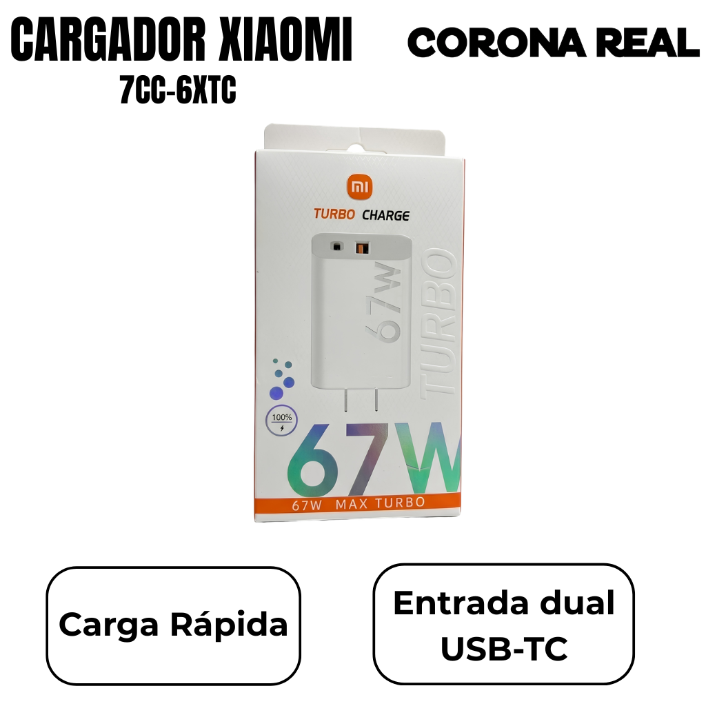 CARGADOR XIAOMI TC-TC Ref: 7CC-6XTC
