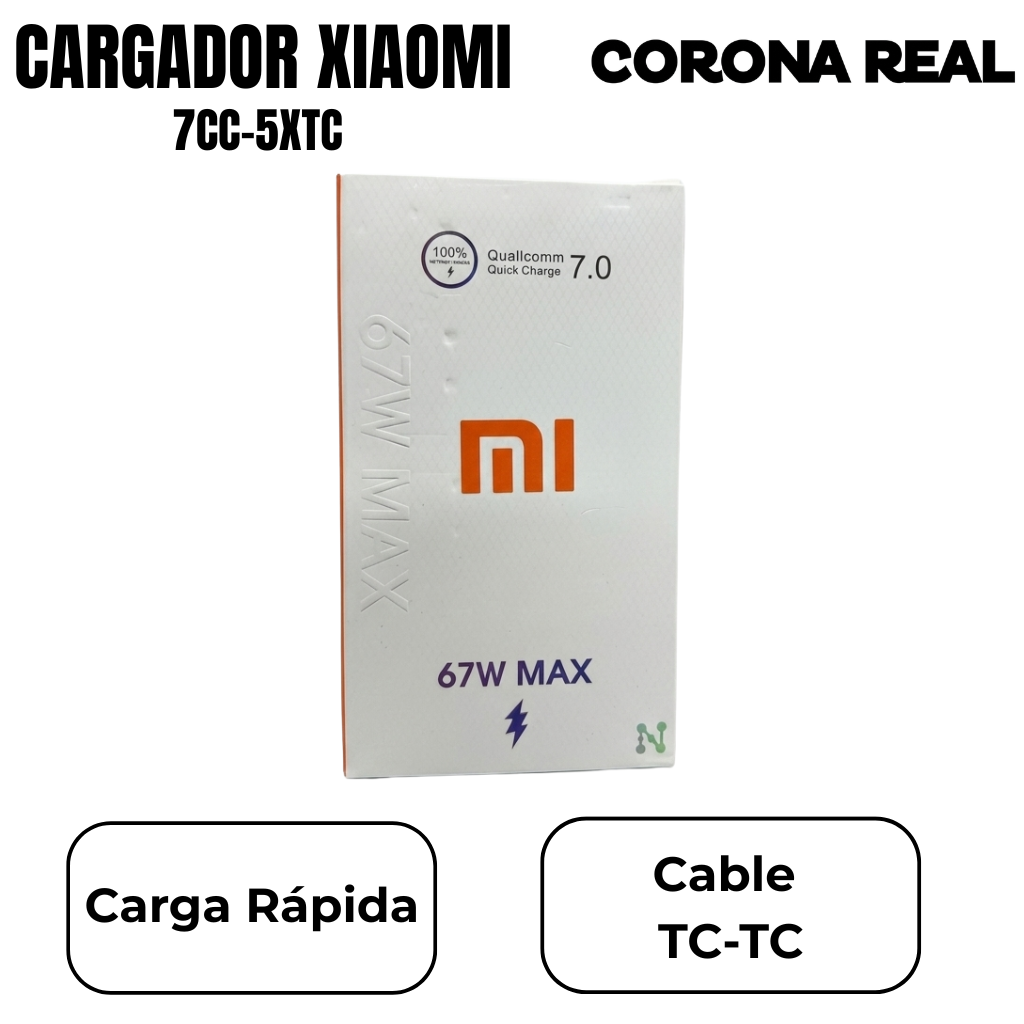 CARGADOR XIAOMI TC-TC Ref: 7CC-5XTC