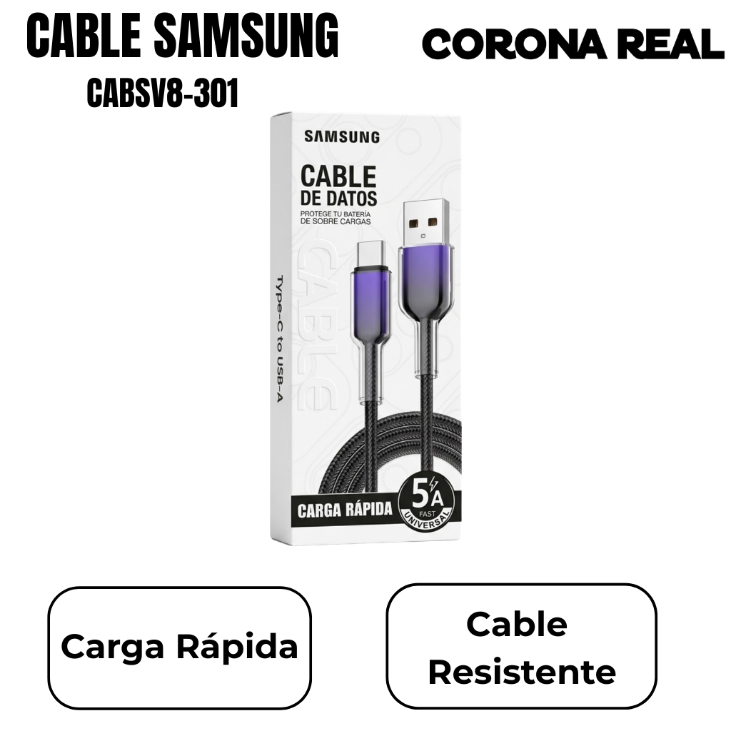 CABLE SAMSUNG MICRO USB Ref: CABSV8-301