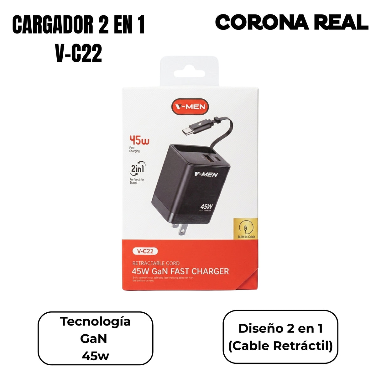 CARGADOR 2 EN 1 Ref: V-C22