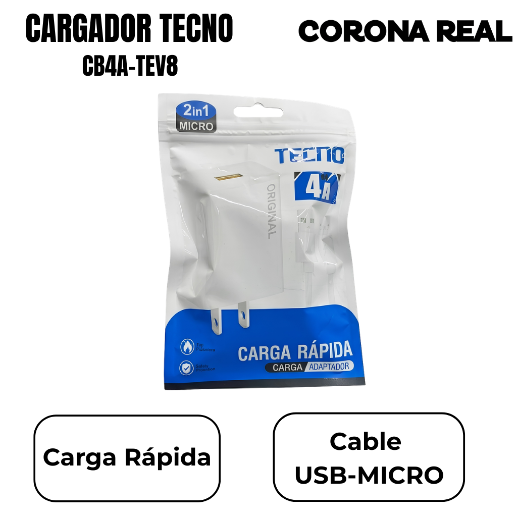CARGADOR TECNO USB-MICRO Ref: CB4A-TEV8