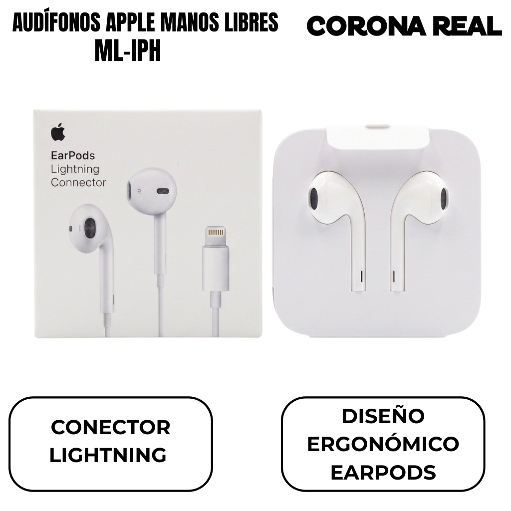 AUDÍFONOS APPLE MANOS LIBRES Ref: ML-IPH