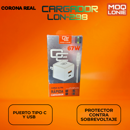 CARGADOR MOQ LONIE 67W Ref: LON-298