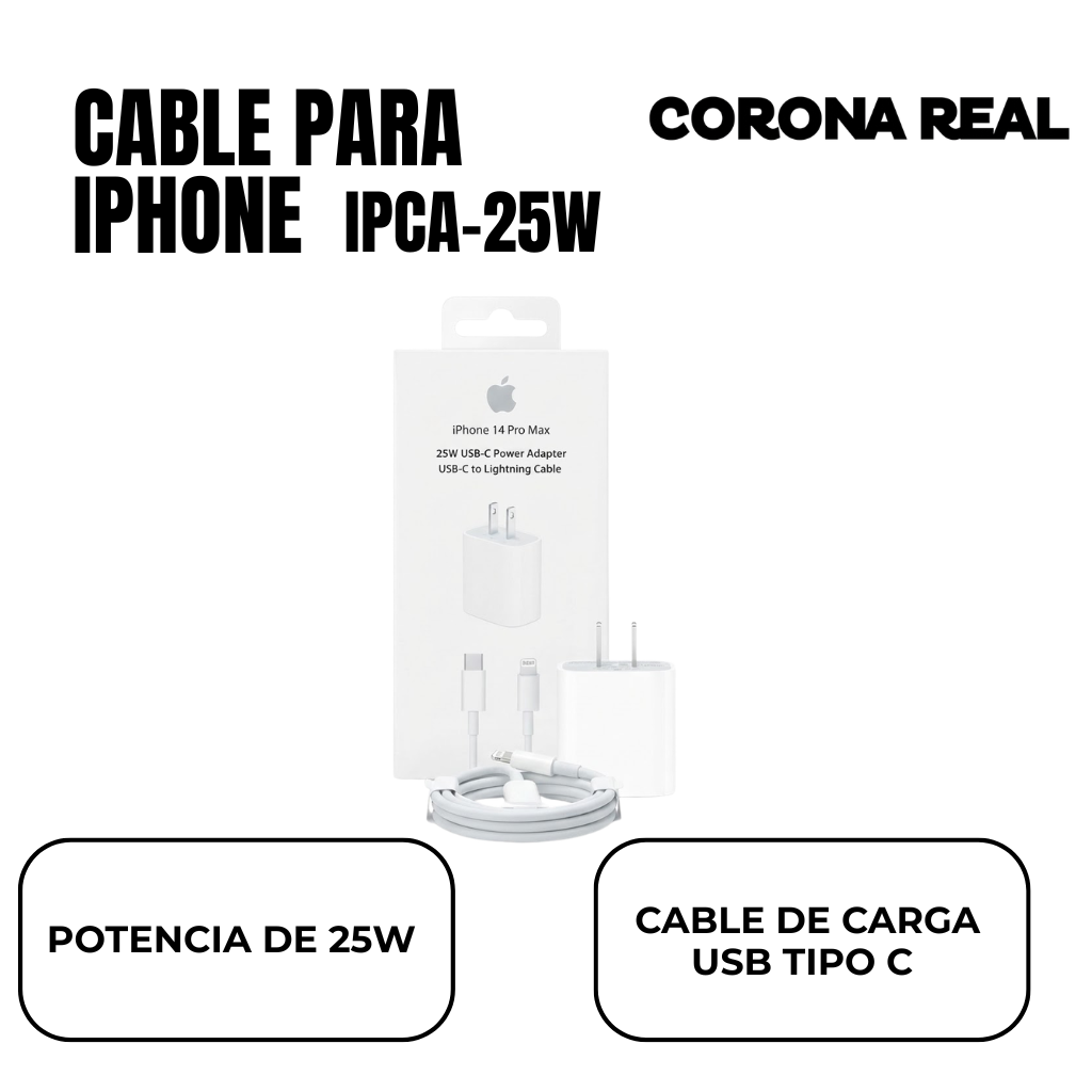 CABLE PARA IPHONE Ref: IPCA-25W