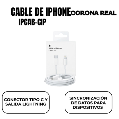 CABLE APPLE TIPO-C & LIGHTNING Ref: IPCAB-CIP