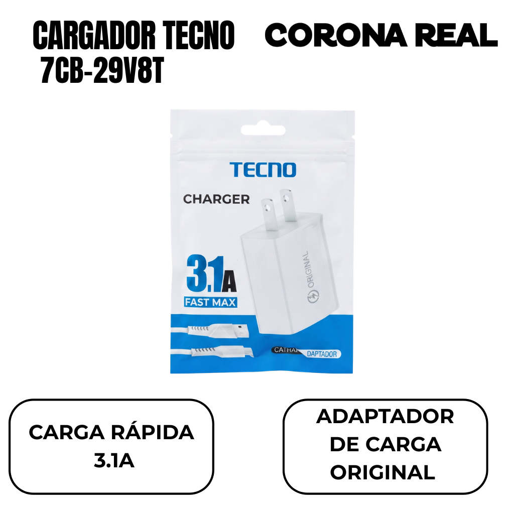 CARGADOR TECNO Ref: 7CB-29V8T