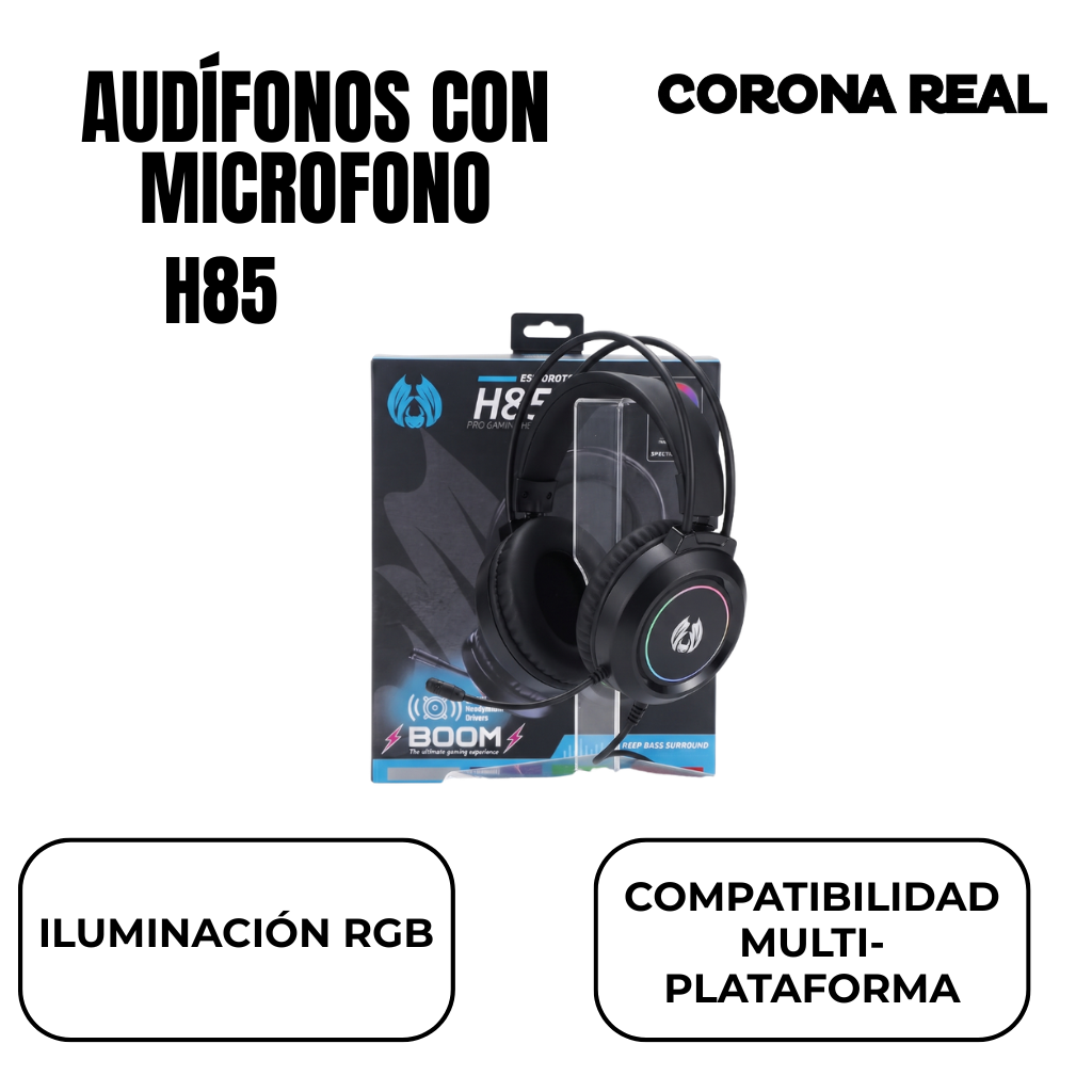 AUDÍFONO GAMER CON MICRÓFONO Ref: H85