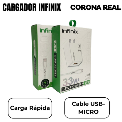 CARGADOR INFINIX USB-MICRO Ref: 225INF-V8