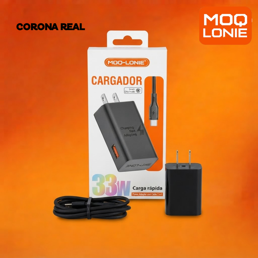 CARGADOR CARGA RÁPIDA MOQ LONIE Ref: LON-99C