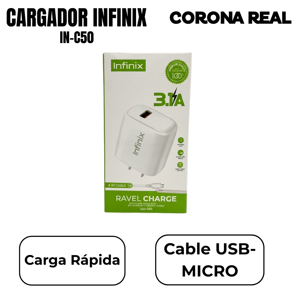 CARGADOR INFINIX MICRO Ref: IN-C50