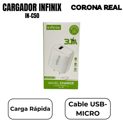 CARGADOR INFINIX MICRO Ref: IN-C50