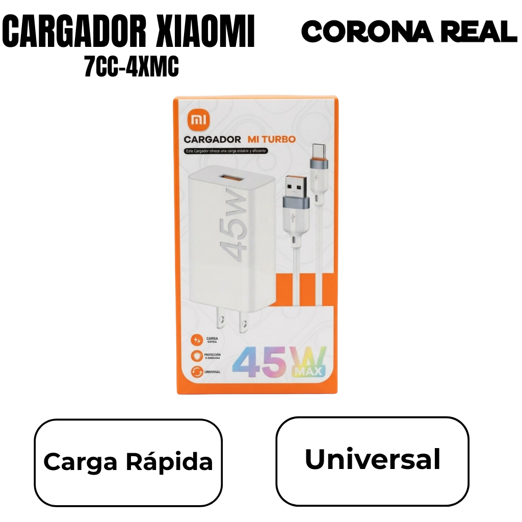 CARGADOR XIAOMI TIPO C Ref: 7CC-4XMC