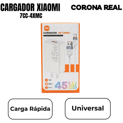 CARGADOR XIAOMI TIPO C Ref: 7CC-4XMC