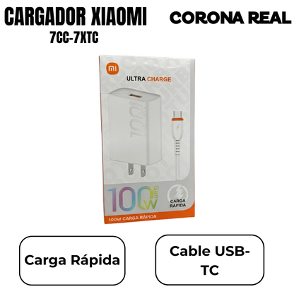 CARGADOR XIAOMI USB-TC Ref: 7CC-7XTC