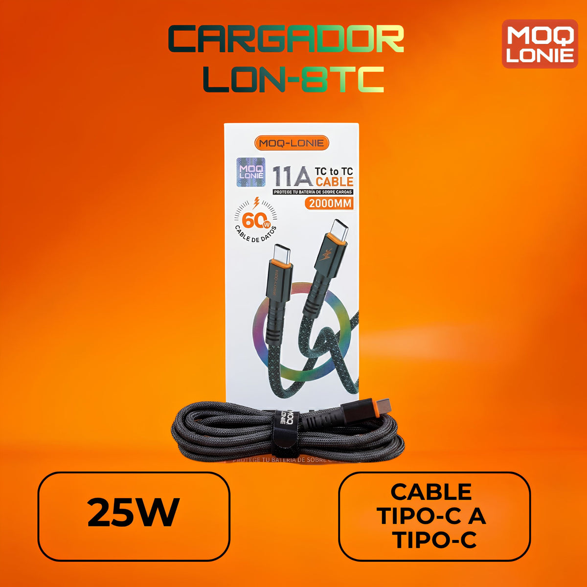 CABLE DE DATOS MOQ LONIE Ref: LON-8TC