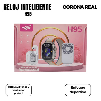 RELOJ INTELIGENTE 3 EN 1 Ref: H95