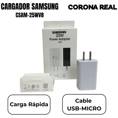 CARGADOR SAMSUNG USB-MICRO Ref: CSAM-25WV8