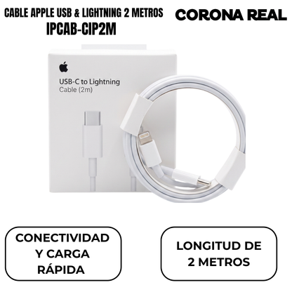 CABLE APPLE USB & LIGHTNING 2 METROS Ref: IPCAB-CIP2M