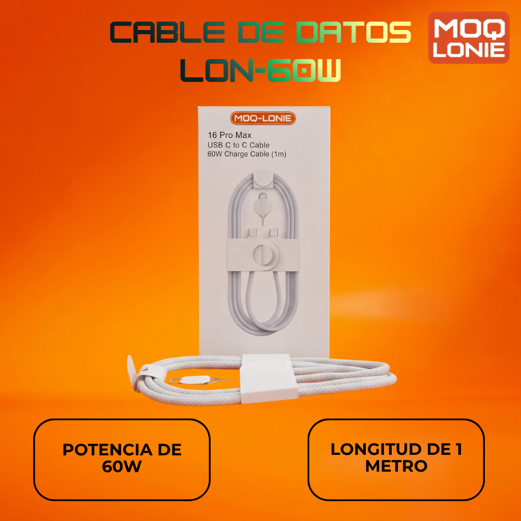 CABLE DE DATOS MOQ-LONIE Ref: LON-60W