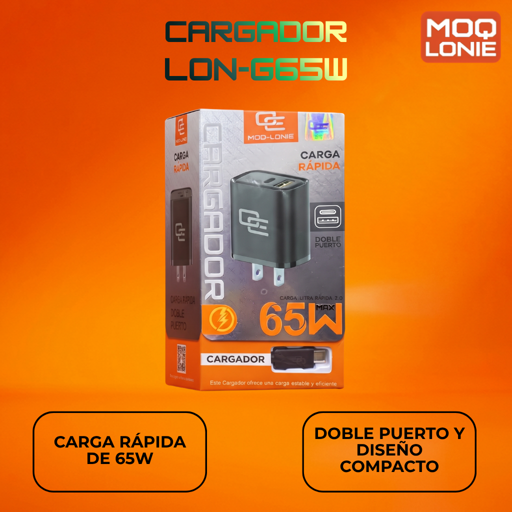 CARGADOR MOQ-LONIE Ref: LON-G65W