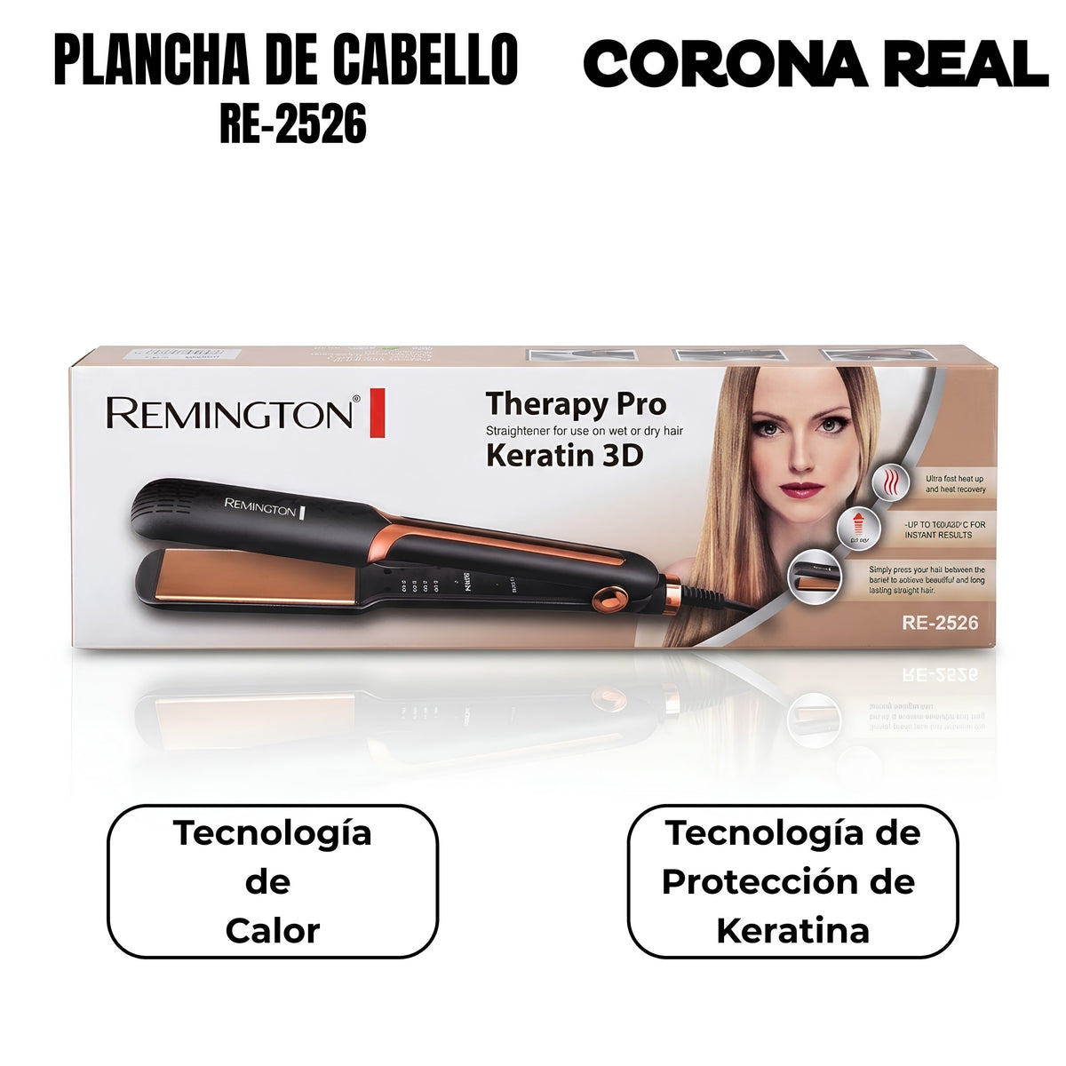 PLANCHA DE CABELLO REMINGTON Ref: RE-2526