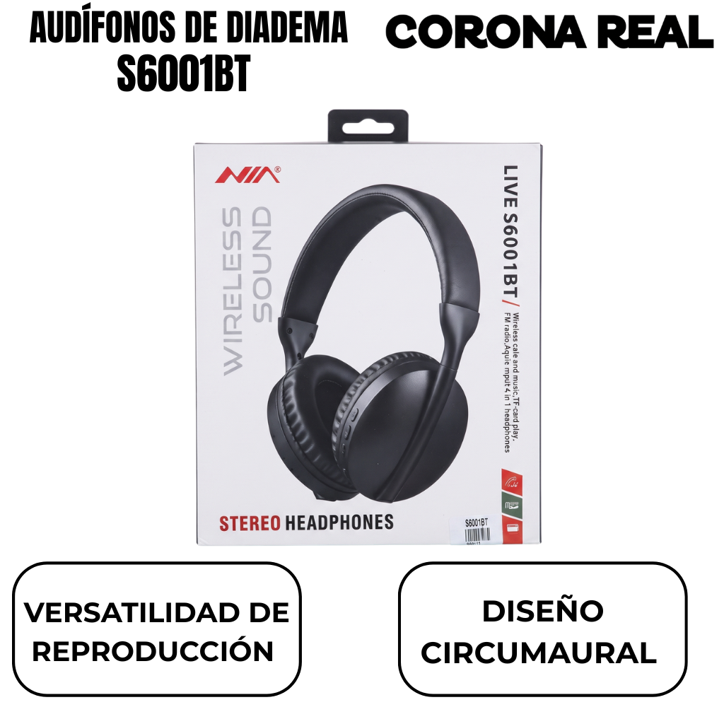 AUDÍFONOS DE DIADEMA Ref: S6001BT