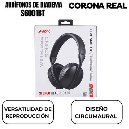 AUDÍFONOS DE DIADEMA Ref: S6001BT